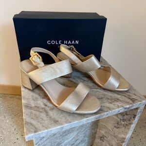 Cole Haan Gold Metallic City Sandal